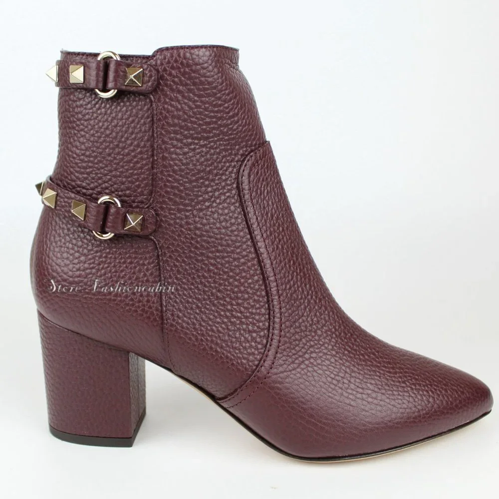 NEW Valentino Garavani Rockstud Leather Booties
